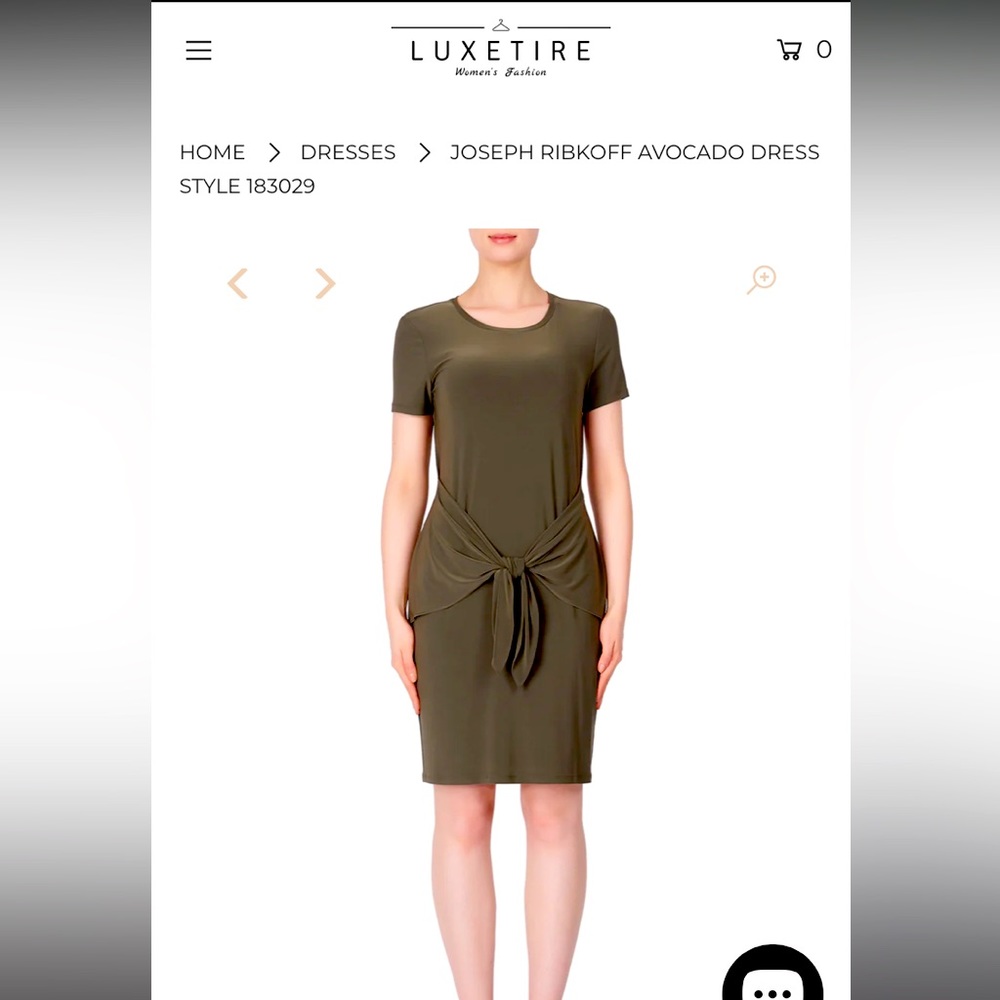 Joseph Ribkoff Avocado Dress Style 183029 New with tags!! Very chic ! Size 2